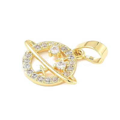Brass Micro Pave Cubic Zirconia Pendants KK-D357-16D-G-1