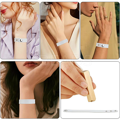 18Pcs PU Leather Snap Bracelets for Women Men BJEW-CY0001-13A-1