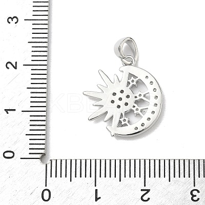 Brass Micro Pave Clear Cubic Zirconia Pendants KK-L254-05P-1
