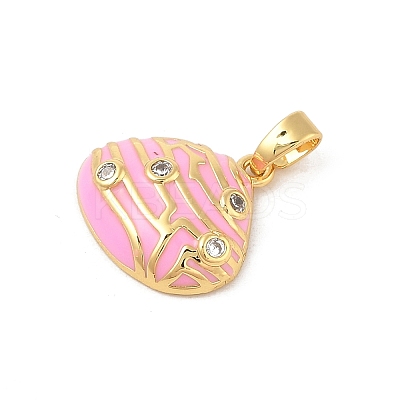 Brass Micro Pave Cubic Zirconia Pendants KK-R100-12G-01-1
