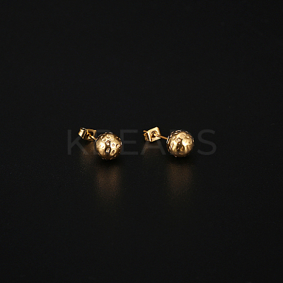 304 Stainless Steel Round Ball Stud Earrings for Women GN4839-1