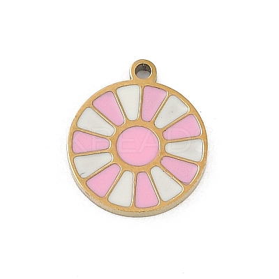 304 Stainless Steel Enamel Charms STAS-I325-044G-1