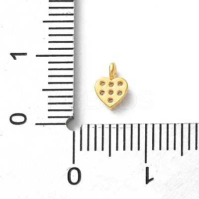 Brass Micro Pave Cubic Zirconia Charms LS-KK-S513-09A-G-1