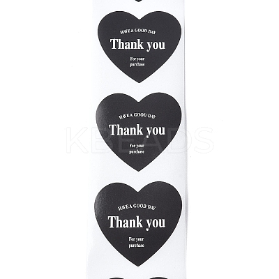 500Pcs Heart with Thank You Roll Stickers DIY-U008-01E-1