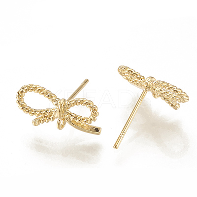 Brass Stud Earrings KK-S341-86-1