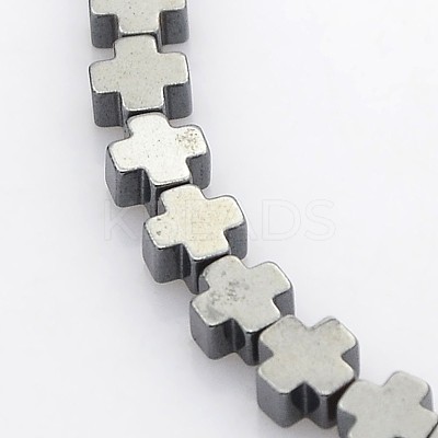 Electroplate Non-magnetic Synthetic Hematite Beads Strands G-J211-01-1