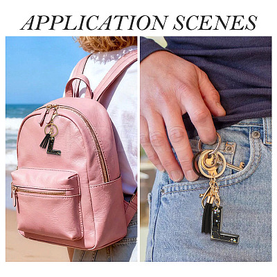 1Pc Resin Letter Keychains KEYC-TADJ0001-09L-1