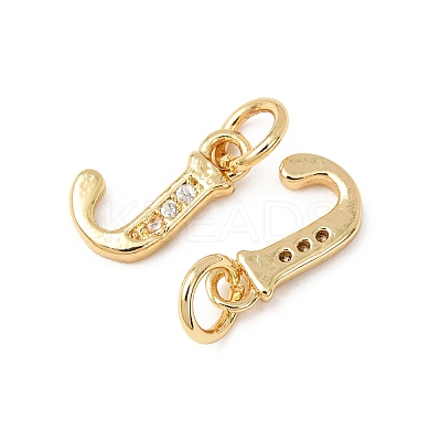 Brass Micro Pave Cubic Zirconia Charms LS-KK-I382-03G-J-1