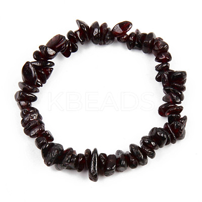 Unisex Chip Natural Quartz Crystal Beaded Stretch Bracelets BJEW-S143-32-1-1
