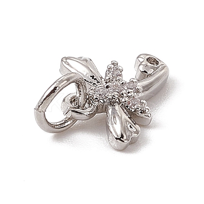 Brass Micro Pave Cubic Zirconia Charms ZIRC-F132-21P-1