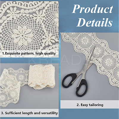 5 Yards Flat Cotton Lace Ribbon OCOR-GF0004-71A-01-1