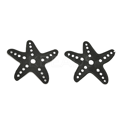Spray Painted 430 Stainless Steel Starfish Multi-Strand Links STAS-Z116-12-1