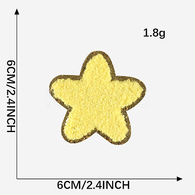 Towel Embroidery Style Cloth Iron on/Sew on Patches FABR-PW0001-178D-05-1