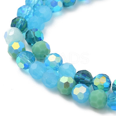 Electroplate Glass Beads Strands X1-EGLA-P048-A01-1