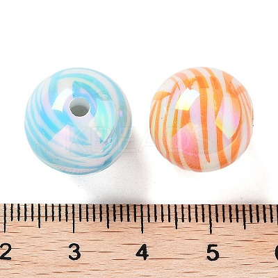 UV Plating Iridescent Acrylic Beads MACR-D032-03-1