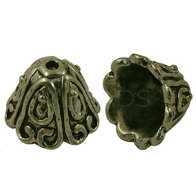 Tibetan Style Alloy Bead Caps LS-TIBEB-EA9700YKG-AB-FF-1