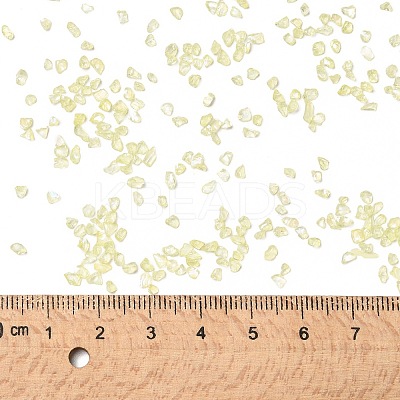 Transparent Electroplate Crushed Glass Craft GLAA-F123-05-1