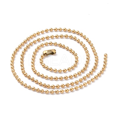 304 Stainless Steel Ball Chain Necklaces NJEW-I245-04A-G-1