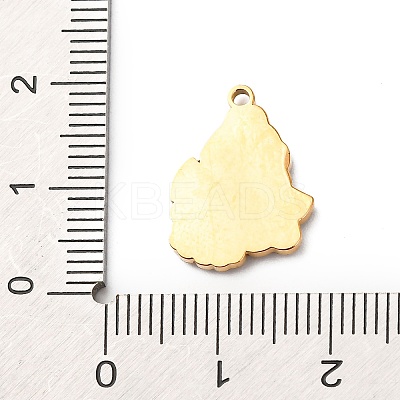 Christmas 304 Stainless Steel Enamel Pendants STAS-B112-02G-03-1