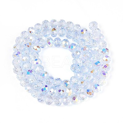 Transparent Glass Beads Strands EGLA-N016-6mm-02-1