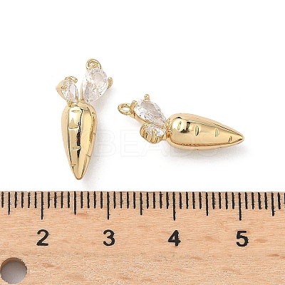 Brass Micro Pave Cubic Zirconia Pendants KK-L260-14G-1