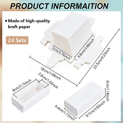Foldable Paper Gift Packaging Drawer Boxes CON-WH0816-008B-1