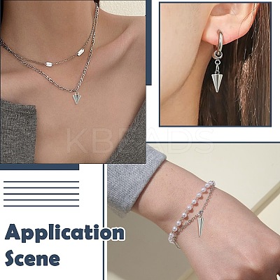 80Pcs 8 Styles Stainless Steel Pendants STAS-CJ0002-85-1