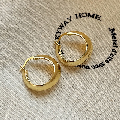 Retro Brass Huggie Hoop Earrings Earrings for Womenes BM9538-4-1