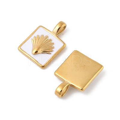 304 Stainless Steel Enamel Pendants STAS-P380-04G-1