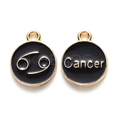 Alloy Enamel Pendants ENAM-S124-01B-08D-1