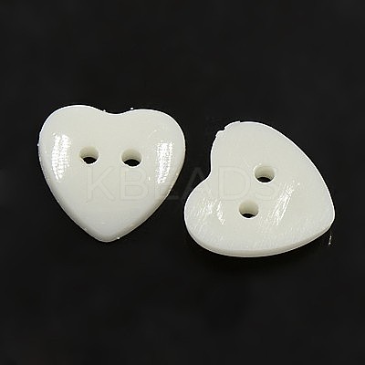 Acrylic Heart Buttons BUTT-E071-B-01-1