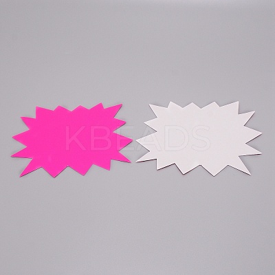 Fluorescence Explosive Shape Blank Signs Sales Price Label Tags LS-AJEW-WH0239-21A-1