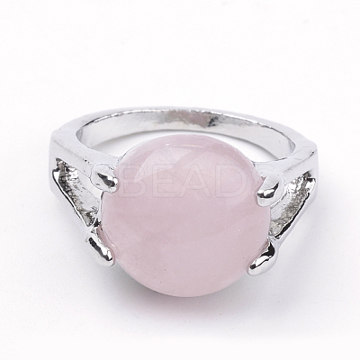 Natural Rose Quartz Rings G-S242-09-B-1