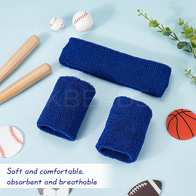 Polyester Elbow Sleeves and Headband AJEW-WH20010-49A-1
