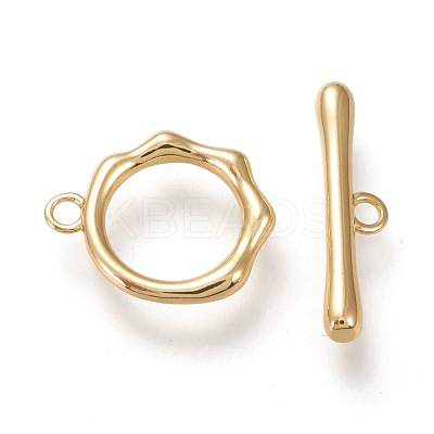 Brass Toggle Clasps KK-F820-05G-1