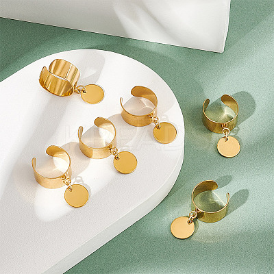 304 Stainless Steel Open Cuff Finger Rings RJEW-UN00013-1