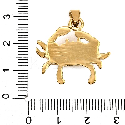 Crab 304 Stainless Steel Pendants STAS-M121-07G-1