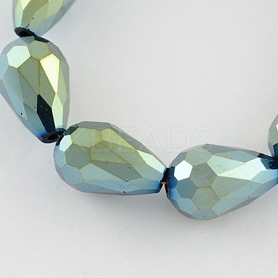 Electroplate Glass Bead Strands EGLA-R045-12x8mm-05-1