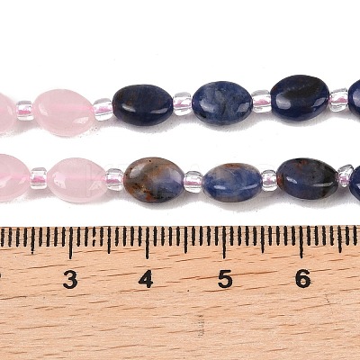 Natural Yellow Aventurine & Red Jasper & Rose Quartz & Sodalit & Green Aventurine Beads Strands G-Z135-A01-1