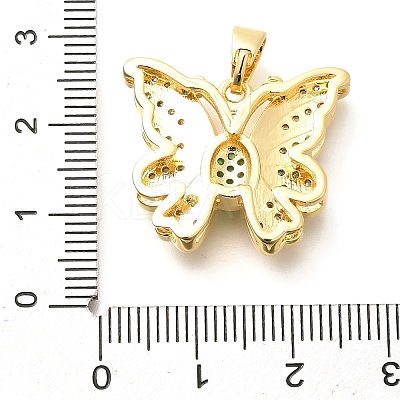 Brass Micro Pave Cubic Zirconia Pendants KK-G519-15G-01-1
