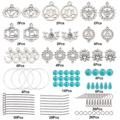 DIY Chakra Dangle Earring Making Kits DIY-SC0019-72-1