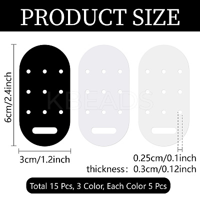 15Pcs 3 Colors Acrylic Earring Organizer Display Stands EDIS-WH20015-002-1