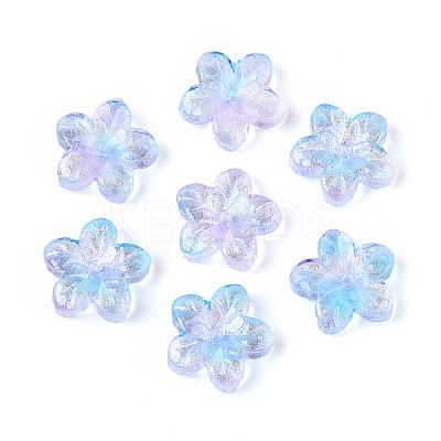 Baking Paint Transparent Glass Beads DGLA-N014-08B-02-1