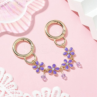 Zinc Alloy Spring Gate Rings Bag Extension Chains X1-AJEW-BA00142-05-1