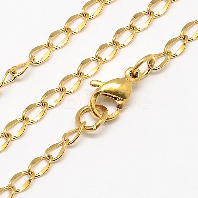 Trendy Men's 304 Stainless Steel Twisted Chain Necklaces NJEW-M069-A-01-1