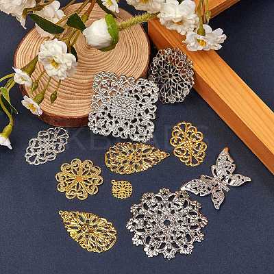 100 Pcs 10 Styles Iron Links IFIN-SZ0001-009-1