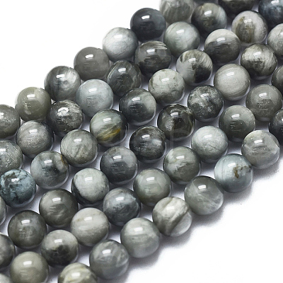 Natural Eagle Eye Beads Strands G-I281-02-4mm-1