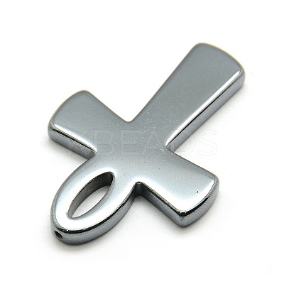 Grade AA Non-Magnetic Synthetic Hematite Pendants G-F162-09-1