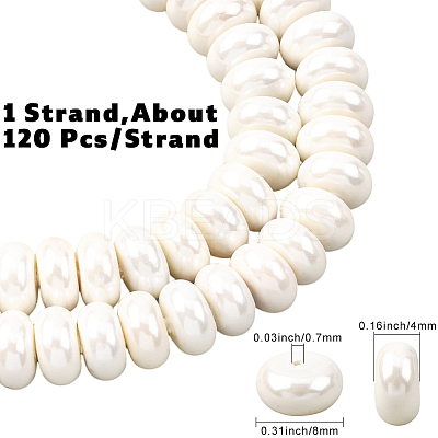 1 Strand Electroplated Shell Pearl Beads Strands BSHE-PA0001-02-1