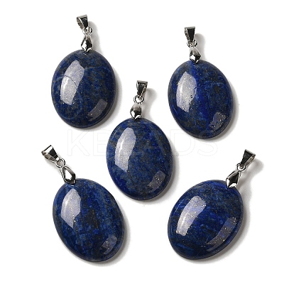 Natural Lapis Lazuli Pendants G-Z055-03P-13-1